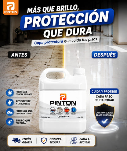 Galon (4L) Cera Pinton + Rodillo y Aplicador Gratis 🎁
